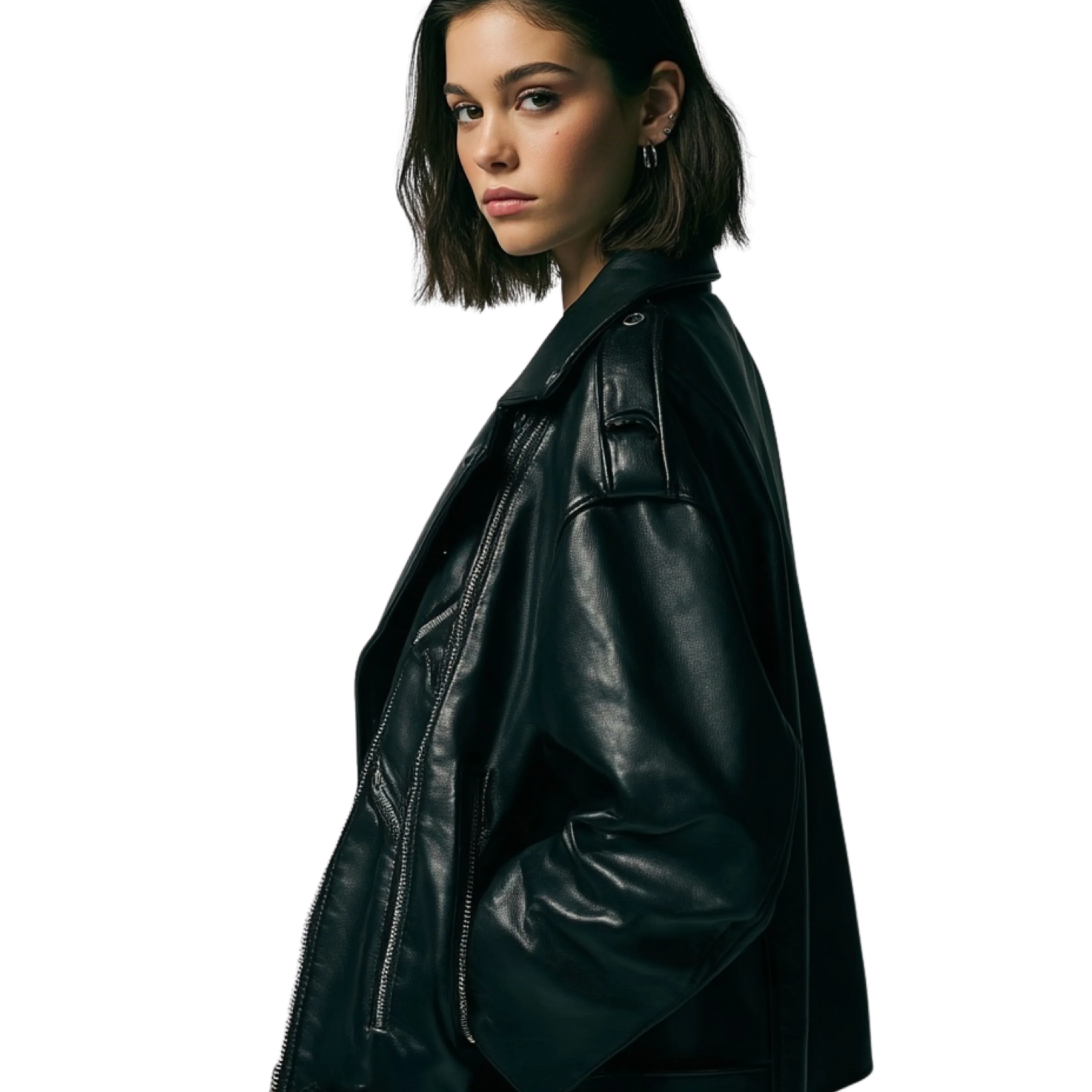 Jaqueta Feminina de Couro - Modelo Rimini
