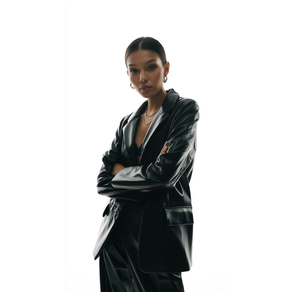 Blazer de Couro Feminino - Bologna