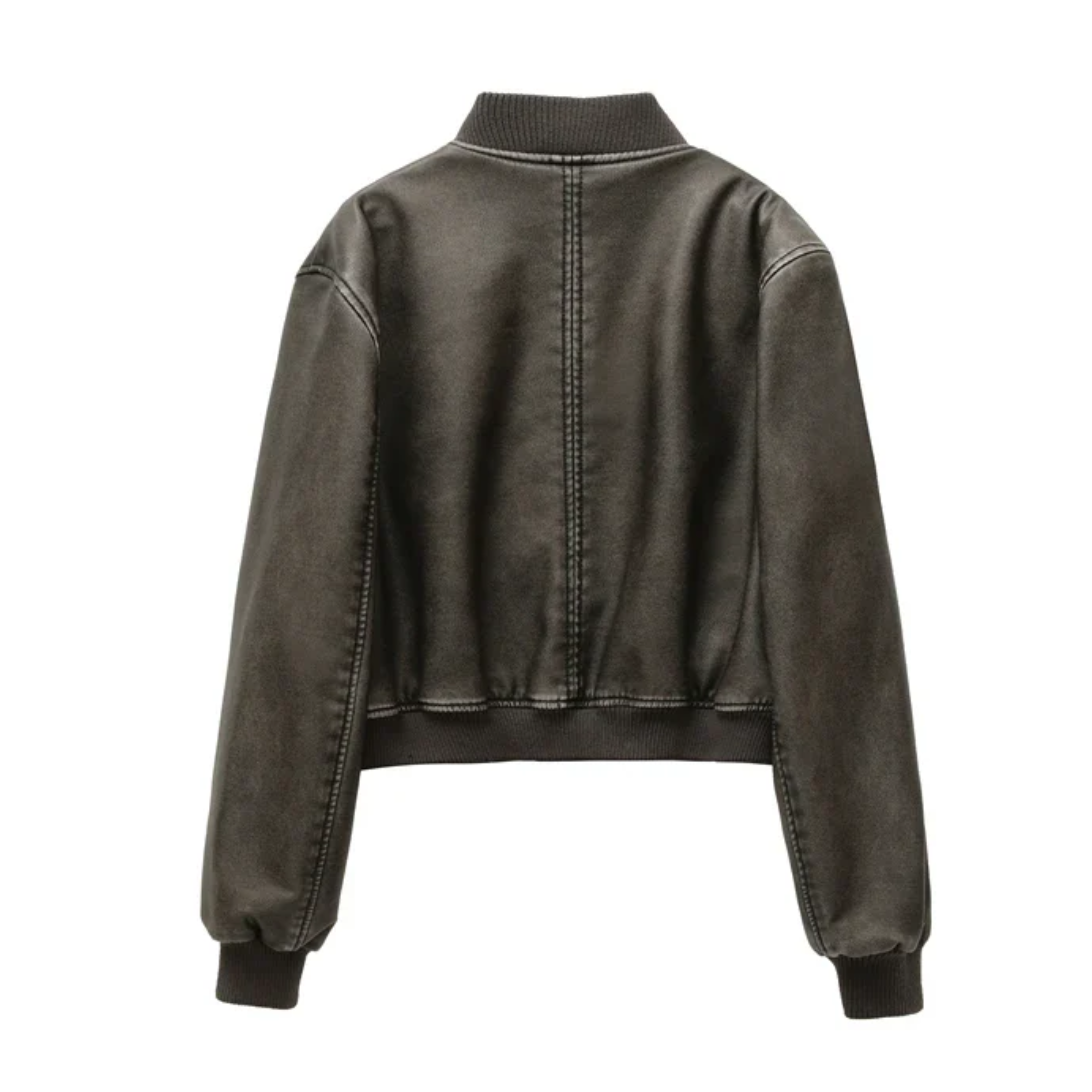 Jaqueta Bomber de Couro Feminina - Modena