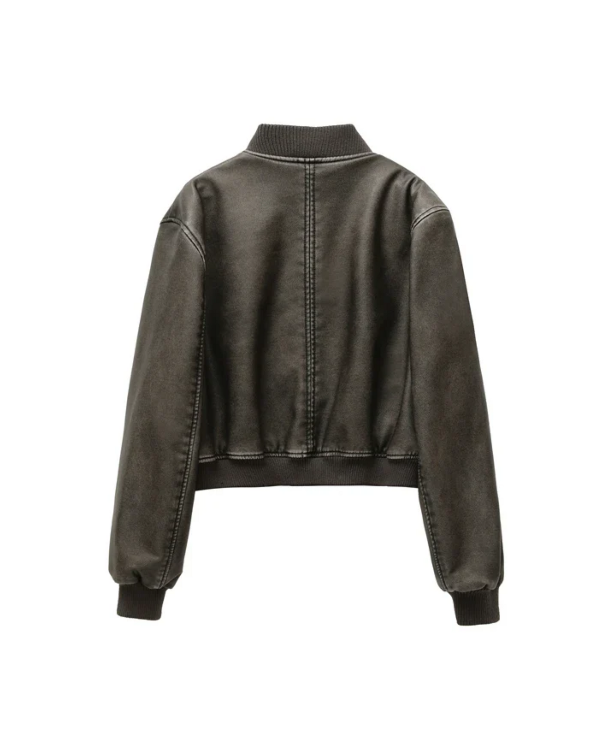 Jaqueta Bomber de Couro Feminina - Modena