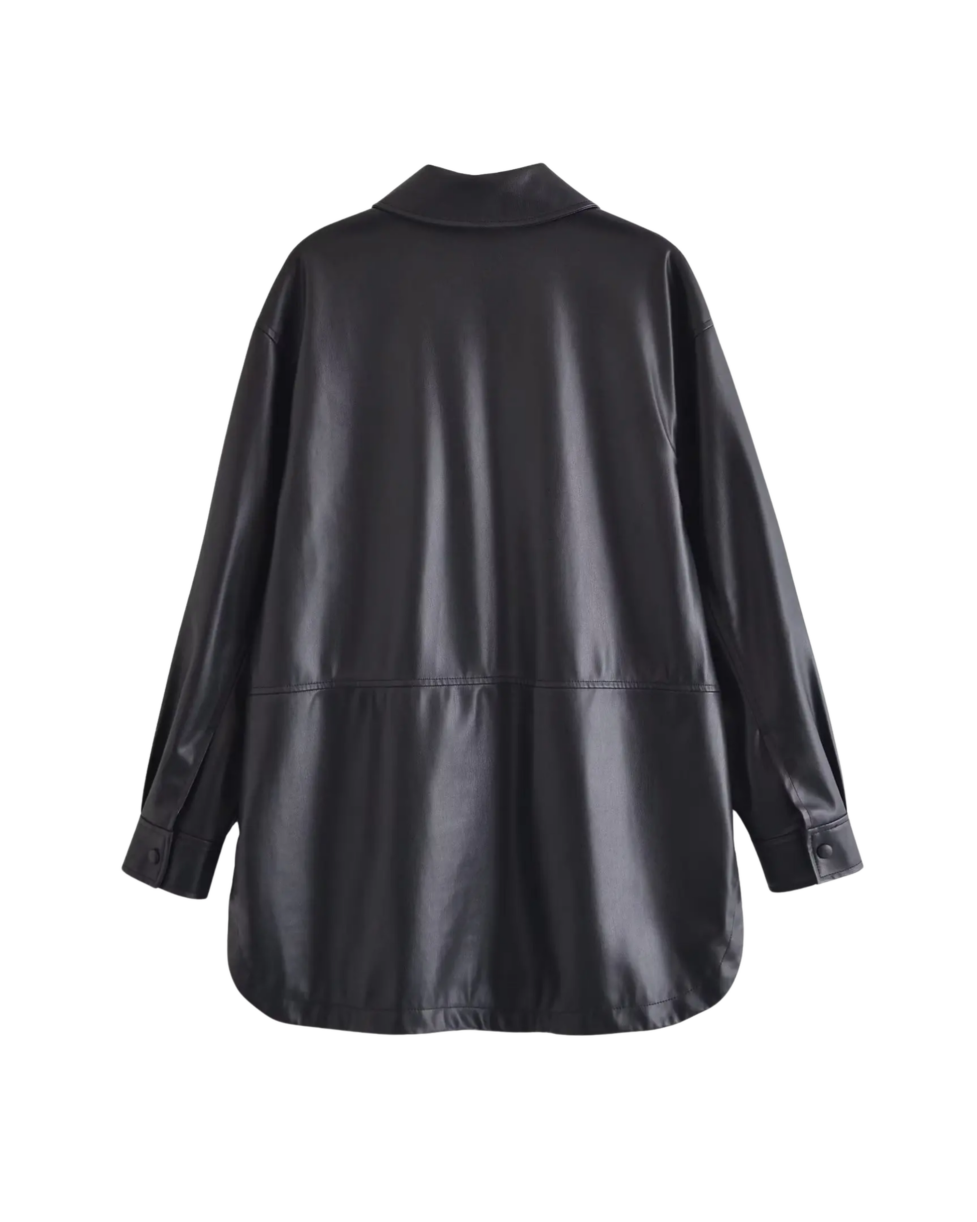 Jaqueta Overshirt de Couro Feminina - Noto