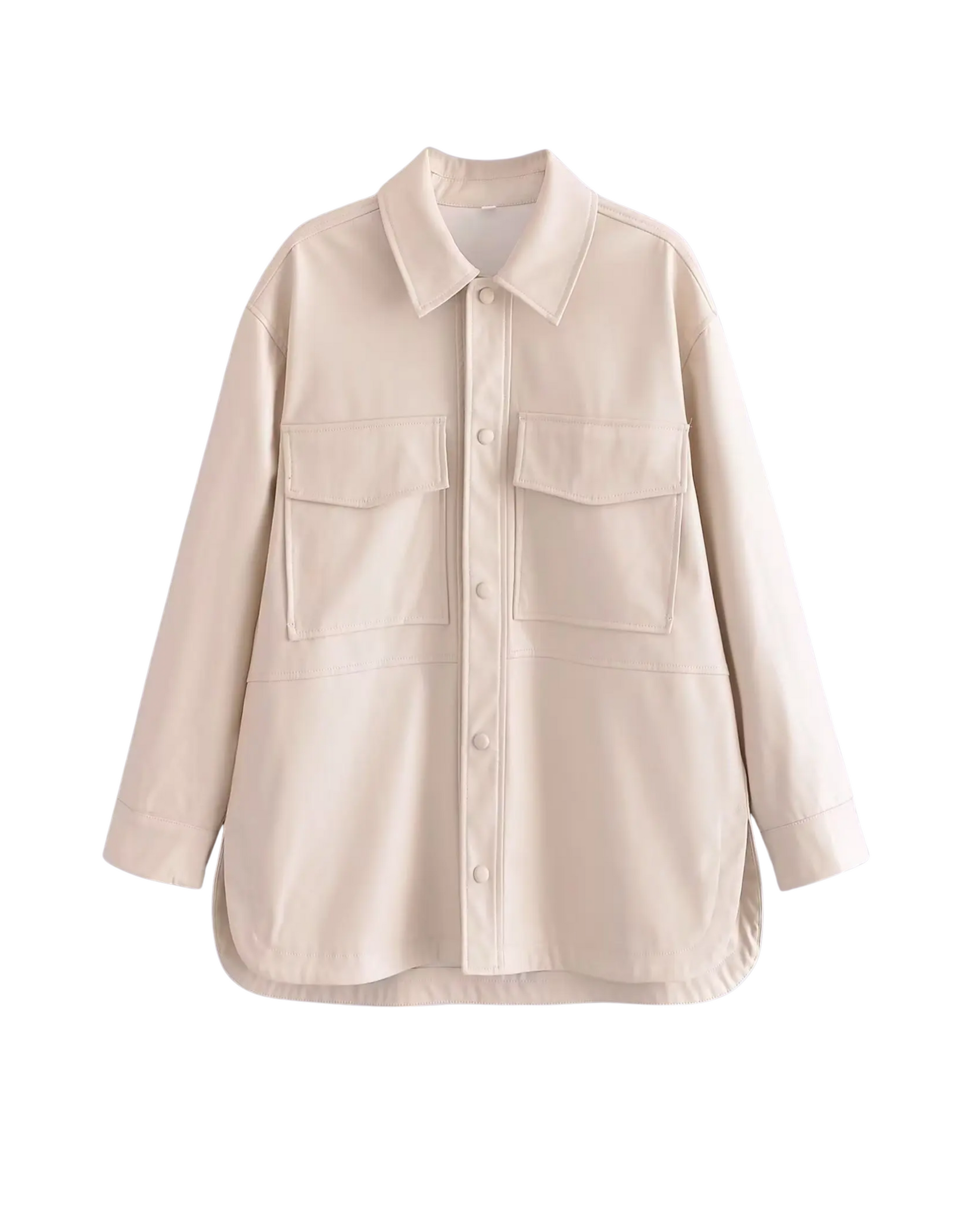 Jaqueta Overshirt de Couro Feminina - Noto