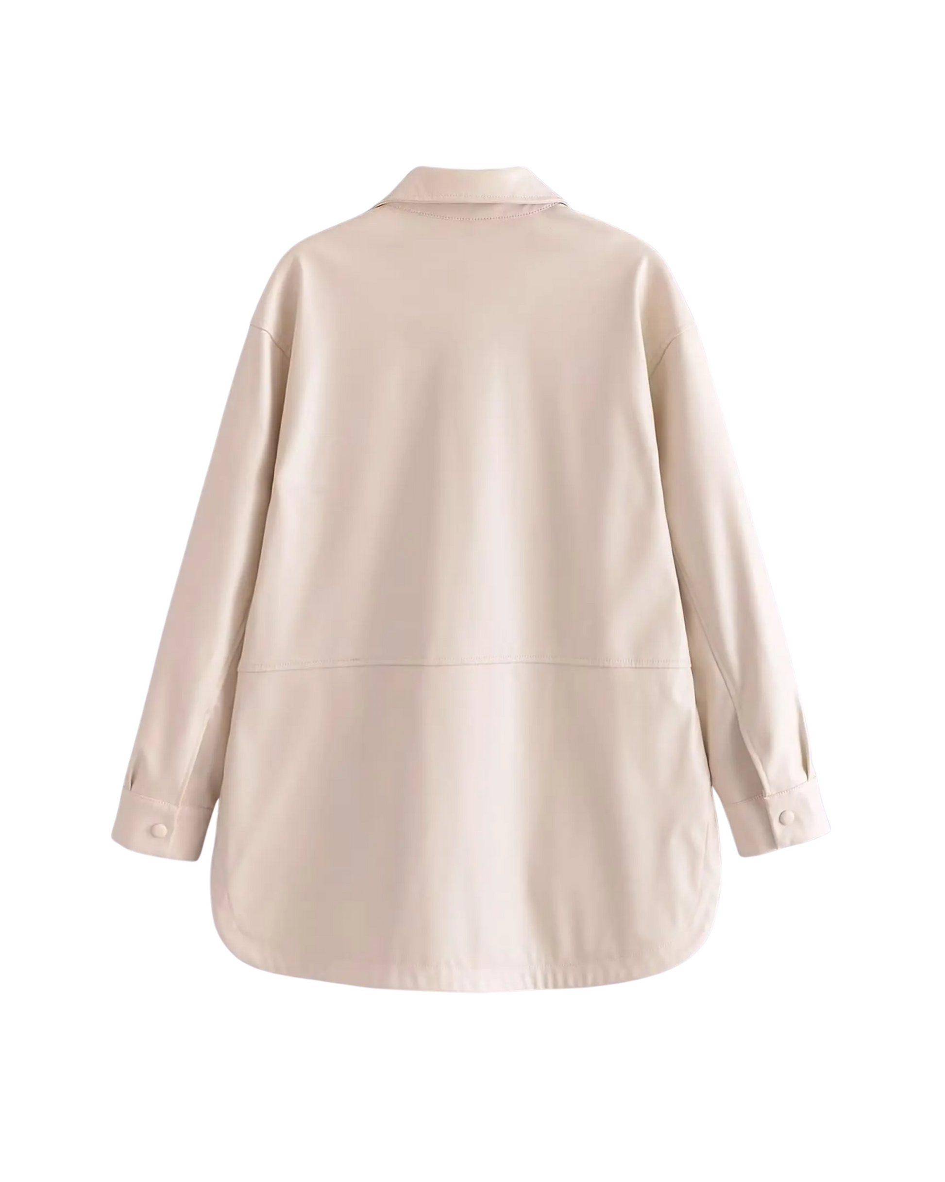 Jaqueta Overshirt de Couro Feminina - Noto