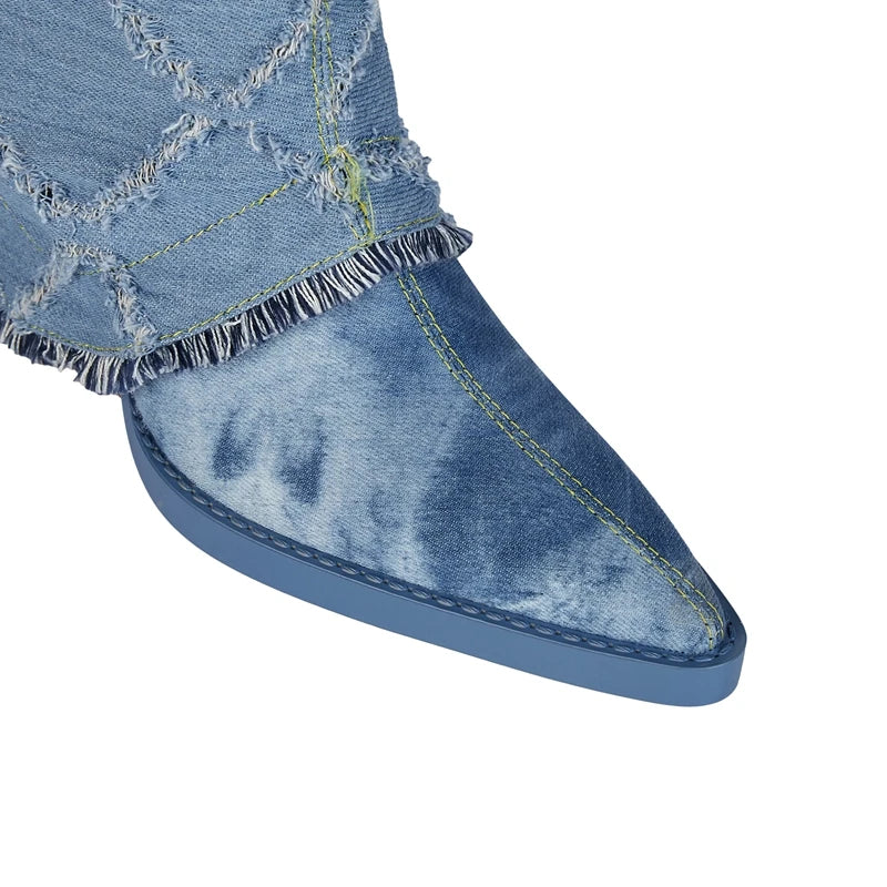 Bota Jeans Cano Alto - Sanremo