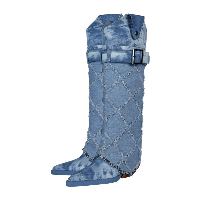 Bota Jeans Cano Alto - Sanremo