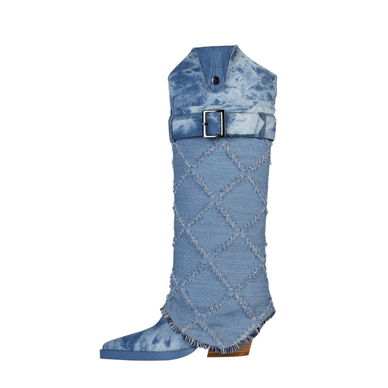 Bota Jeans Cano Alto - Sanremo